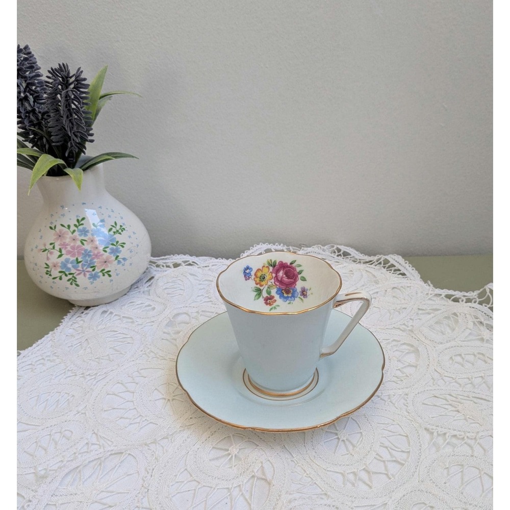 Royal Grafton Teacup and Saucer, Bone China England Tea Cup, Floralβ Tea Cup Set